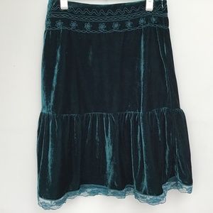 Velveteen skirt.